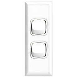 Legrand HPM Double gang 10A architrave Whi