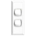 Legrand HPM Double gang 10A architrave Whi