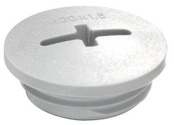 Wiska Polyamide Stop End, M12, 6mm, Grey, IP56