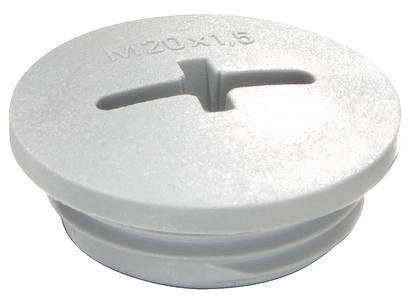 Wiska Polyamide Stop End, M12, 6mm, Grey, IP56