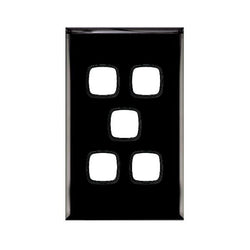 Legrand HPM Grid & plate only 5 gang Black