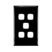 Legrand HPM Grid & plate only 5 gang Black
