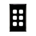Legrand HPM Grid & plate only 6 gang Black