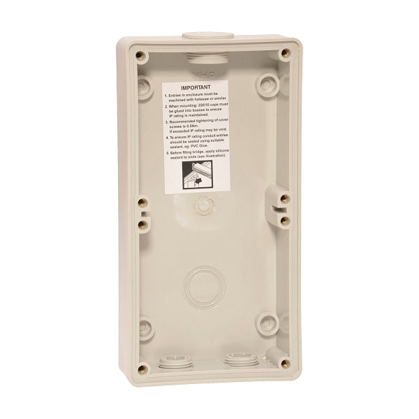 Iso Enclosure 2 gang shallow