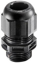 Wiska Polyamide Gland with Locknut, Black - IP68 Sprint Type - M12