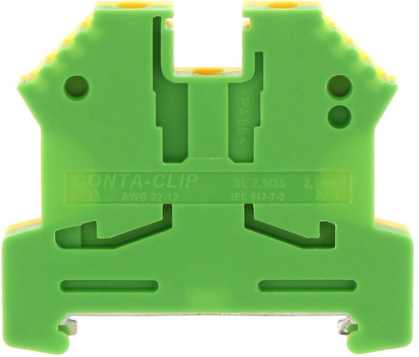 Mardag Earth 2.5mm Terminal Block - TS35 DIN Rail only