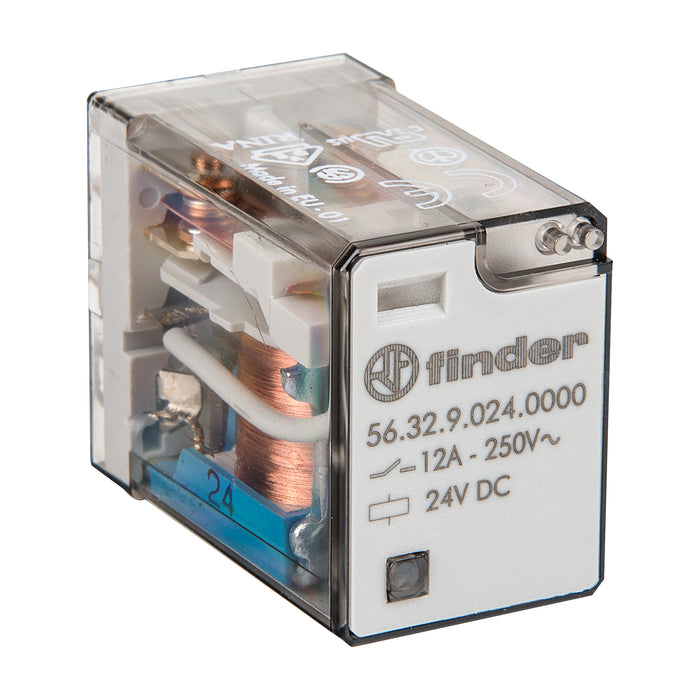 Finder Miniature Power Relay 12A 2C/O 24VDC Coil