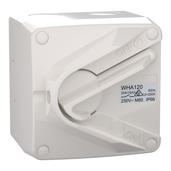 Clipsal SWITCH 1G 1P H/PROOF 250V 20A