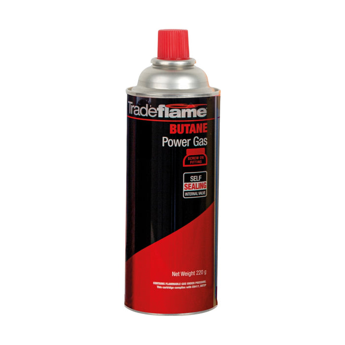 TRADEFLAME BUTANE GAS 220G SCREWON (2037)