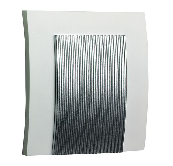 Grothe Electromechanical Two Note Chime, metallic silver rectangula