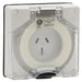 Pdl Socket outlet 3 pin 15A 250V Grey