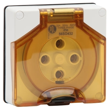 Pdl Socket outlet 4 pin 32A 500V W