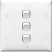 Legrand HPM Triple gang 10A 114mm square