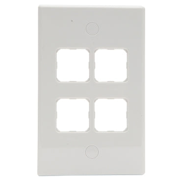 Pdl Plate std 4 gang White PDL584VHWH