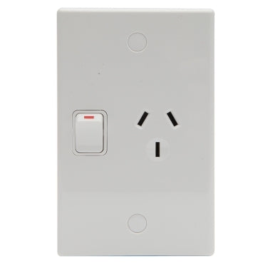 Pdl 591F WHITE SWITCH SOCKET SINGLE