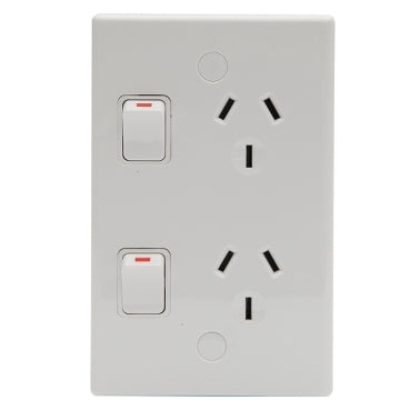 Pdl Double outlet 10A V White PDL592FWH