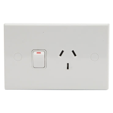 Pdl Single outlet 10A H White PDL594FWH