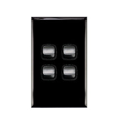 Legrand HPM Four gang 10A black