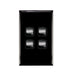 Legrand HPM Four gang 10A black