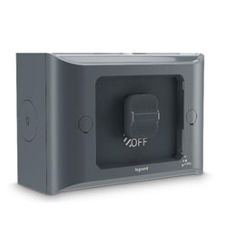 Legrand HPM AQUA LIFE 1 GANG SWITCH 16A IP66 SURFACE MOUNT CEMENT GREY