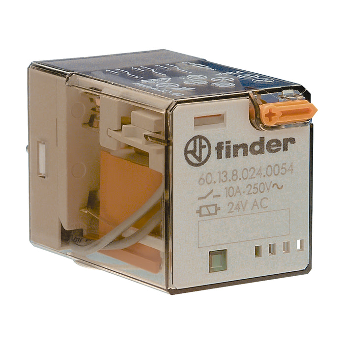 Finder GP Relay 10A 3C/O 24VDC Coil W/PB+MI