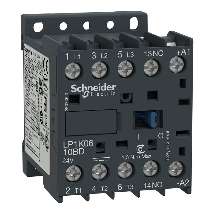 Schneider Relay 2.2KW 3P 6A NO 24V DC