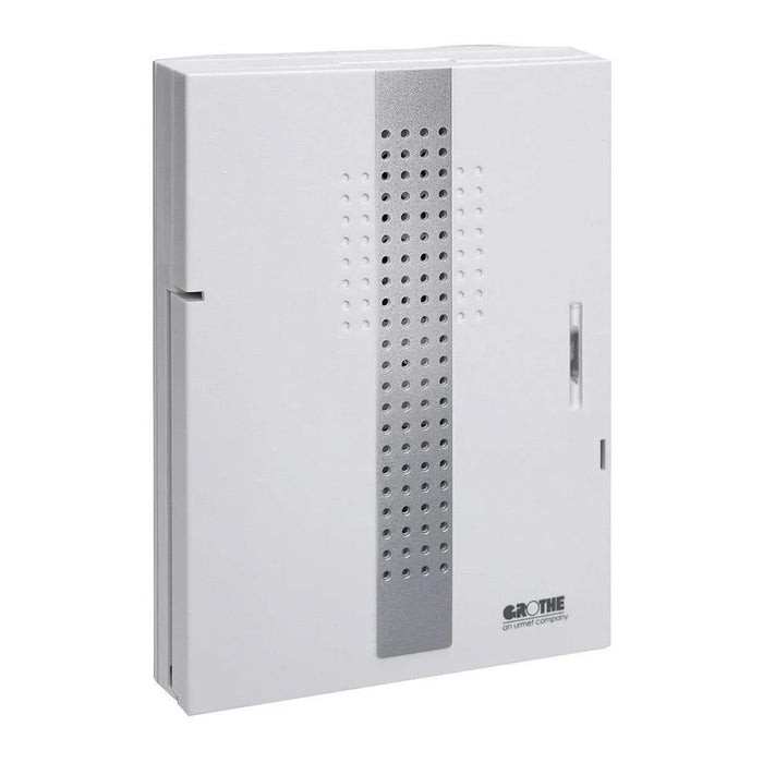 Grothe Electronic Chime - 17 Tones, 230V & 8/12VAC/DC Supply, White with Silver Strip - can be connected in parallel with other Croma 230/231 Chimes