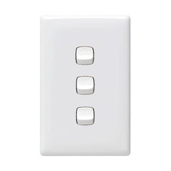 Legrand HPM LN 3 GANG VERT SWITCH WE
