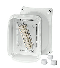 Hensel Tough Cable Junction Box & 5 pole 4x10mm Terminal Block (210