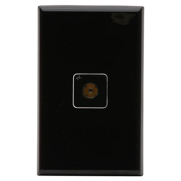 Pdl TV socket outlet 75ohm Black
