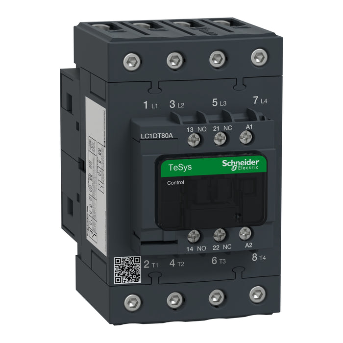 Schneider 4 POLE EVERLINK CONTACTOR AC1 415V 80 A