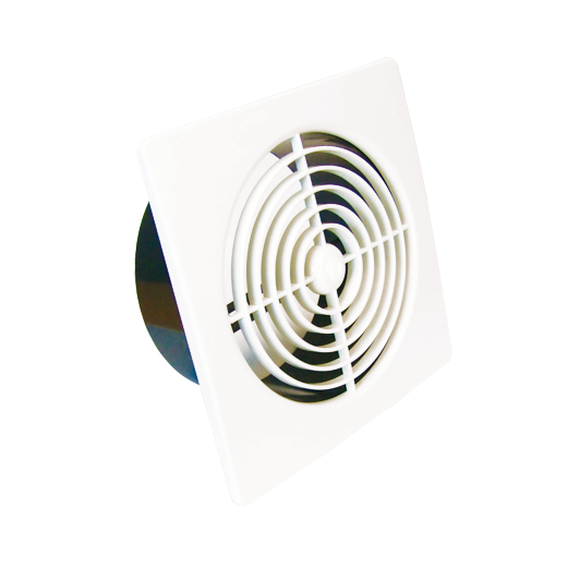 Manrose 100mm Low Profile Squaregrill White Bagged Simx