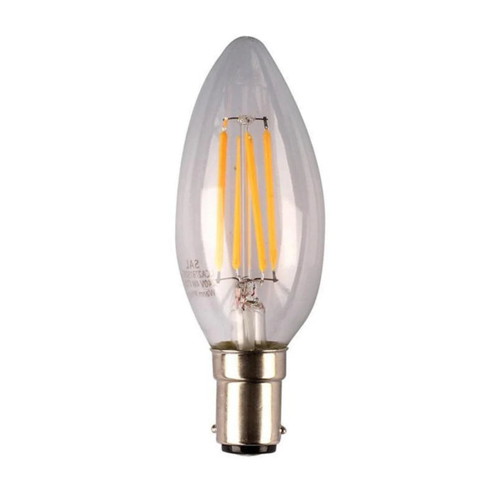 Glight B15 4W LED FILAMENT CANDLE 3000K DIM CLEAR GLASS