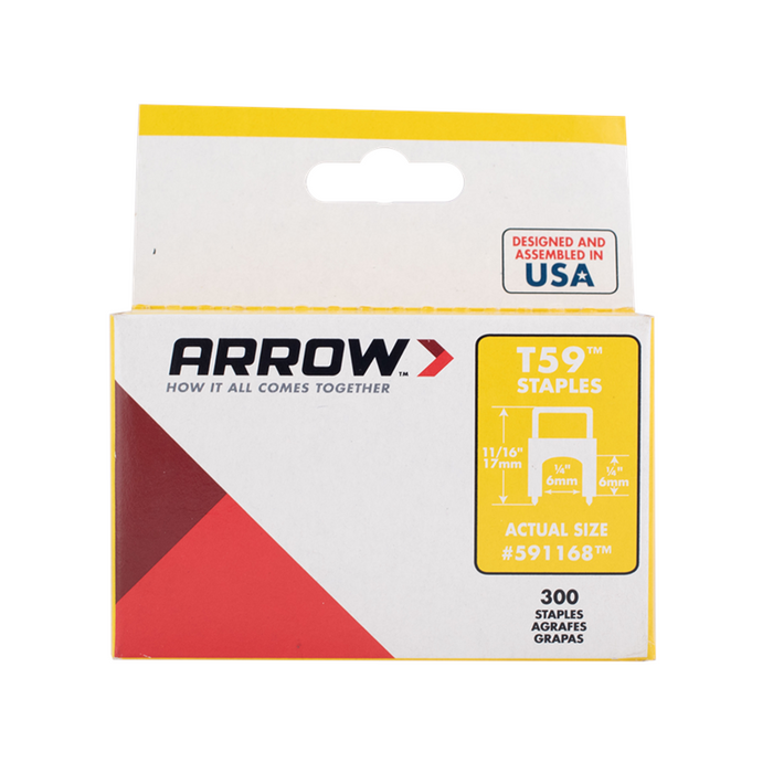 1/4'x1/4' INS STAPLES-CLEAR