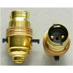 Lilley Lampholder brass sw BC M10