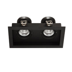 Halcyon LED REC RECT.TWIN TILT/ROT C/W DIM.DR 2X11W 260mA CC WW9-BL