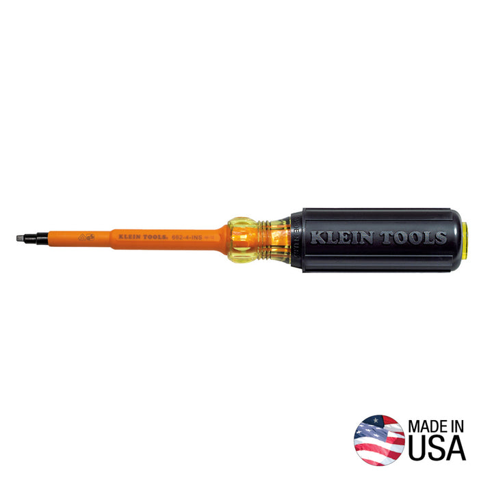 Klein #662-4-INS No2 SQ x4' VDE 1000v CAT C Screwdriver