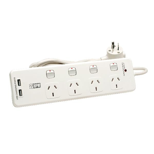 Legrand HPM SWITCHED PBOARD 4-WAY 4.2A USB