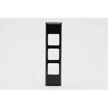 Pdl Plate architrave 3 gang Black