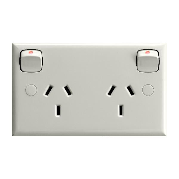 Legrand HPM Double outlet 10A horizontal