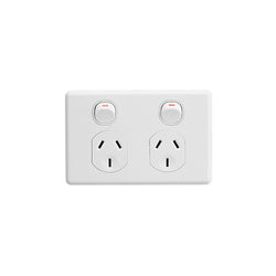 Clipsal SOCKET SWT TWIN 10A 250V C2025-WE