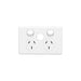 Clipsal Double outlet 10A Extra Sw Aperture White