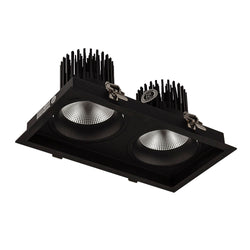 Halcyon LED REC RECT.TWIN TILT/ROT C/W DIM.DR 2x28W 700mA CC NW93-BL