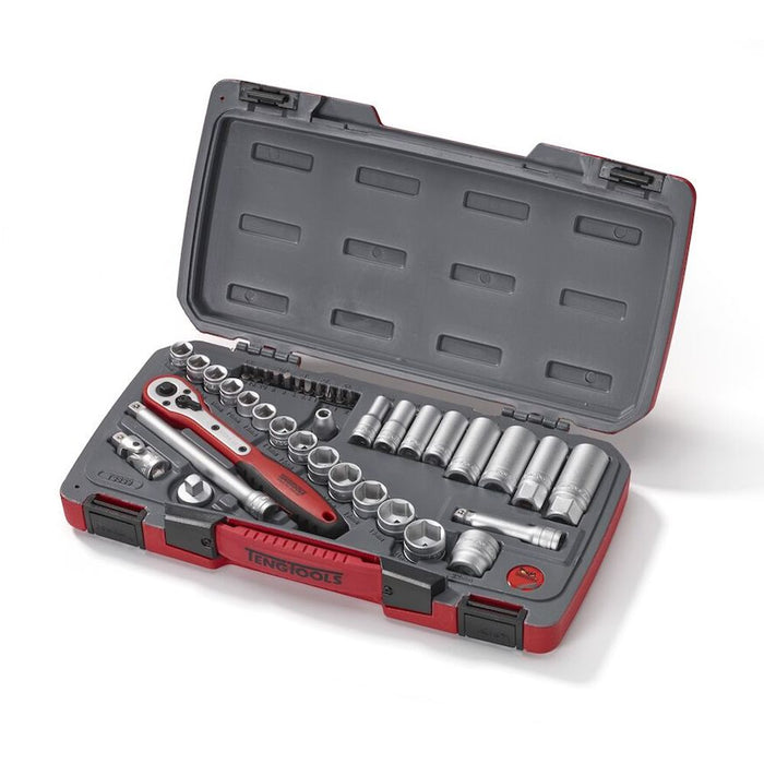 TENG 39PC 3/8IN DRIVE REG/DEEP SOCKET SET (METRIC)