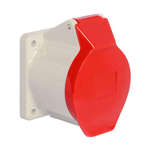 Walther-Werke CeeTyp IP44 Straight Panel Mounted Socket Outlet - 1