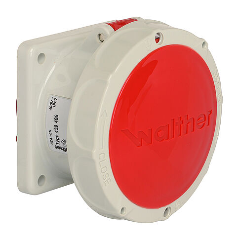 Walther-Werke CeeTyp IP67 Straight Panel Mounted Socket Outlet - 3