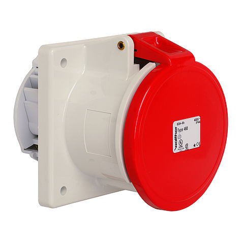 Walther-Werke CeeTyp IP44 Straight Panel Mounted Socket Outlet - 6