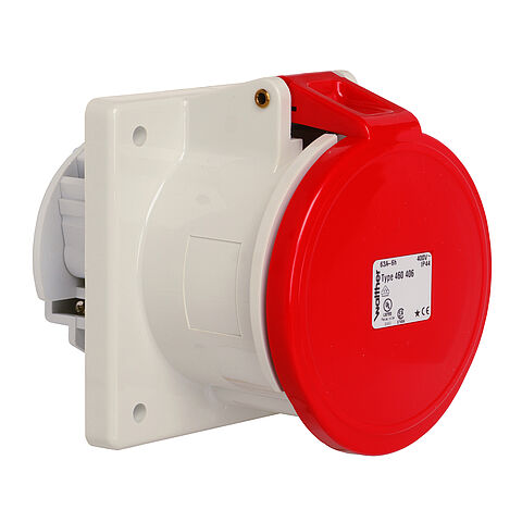 Walther-Werke CeeTyp IP44 Straight Panel Mounted Socket Outlet - 6