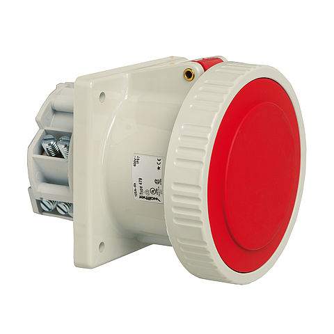 Walther-Werke CeeTyp IP67 Straight Panel Mounted Socket Outlet - 1