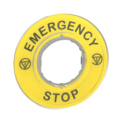 Schneider EMERGENCY STOP 3D LEGEND PLATE Replaces ZBY-9330